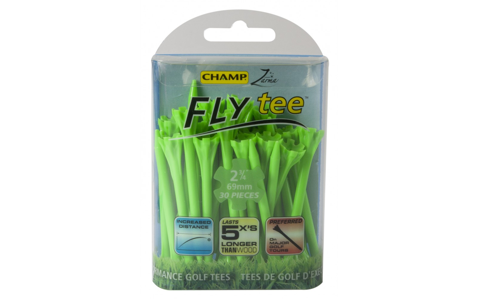  Champ Fly Tees-Neon Groen-69mm